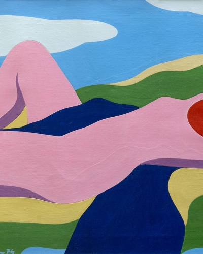 Ivo Lenščak, Akt, 1974, akril, platno, zasebna last