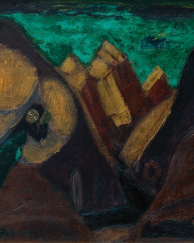 Klavdij Zornik, Trenta, 1977, olje, platno, zasebna zbirka Klavdij Zornik, Trenta, 1977, olje, platno, zasebna zbirka