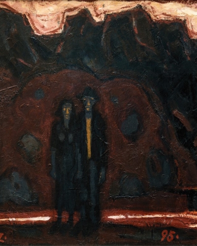Klavdij Zornik, Pomnik II (Kanin), 1995, olje na platno, zasebna last, foto:Primož Brecelj Klavdij Zornik, Pomnik II (Kanin), 1995, olje na platno, zasebna last, foto:Primož Brecelj